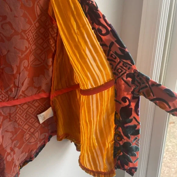 Anthropologie Velvet Patchwork Wrap Top by Moulinette Soeurs - Picture 11 of 16